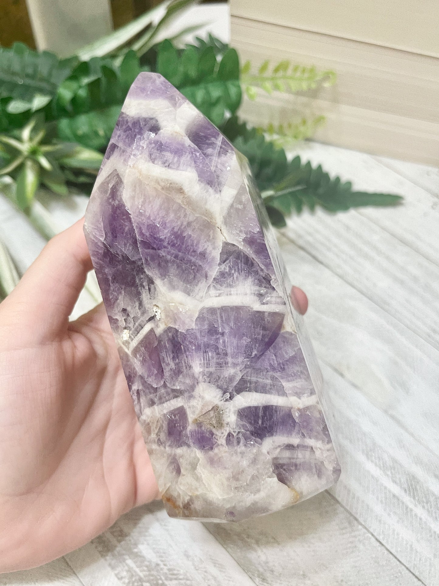 LG chevron amethyst tower