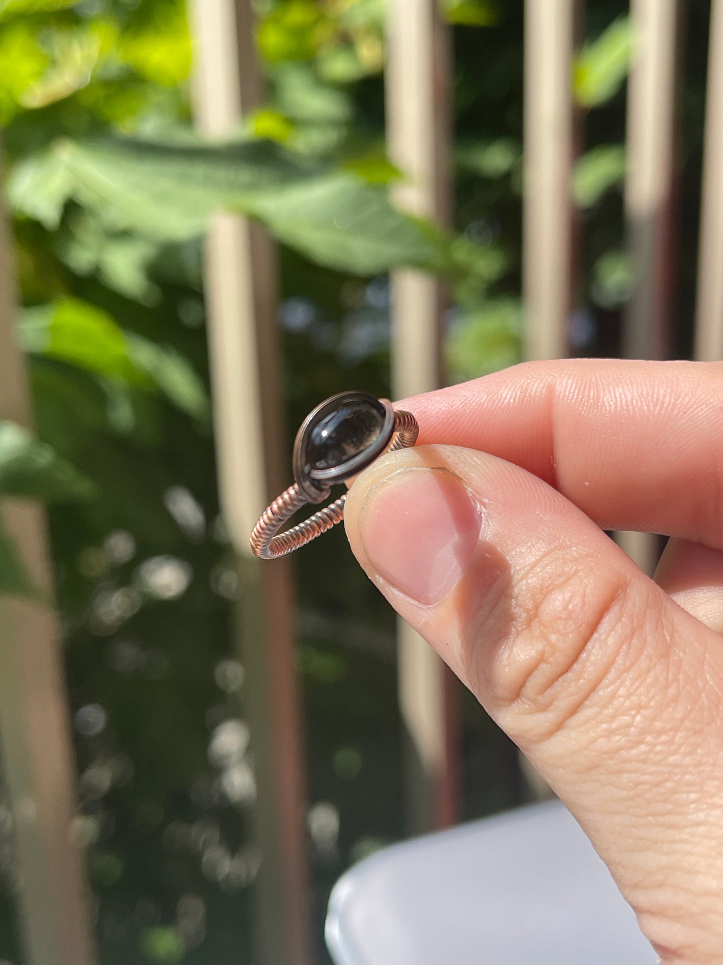 smoky quartz ring