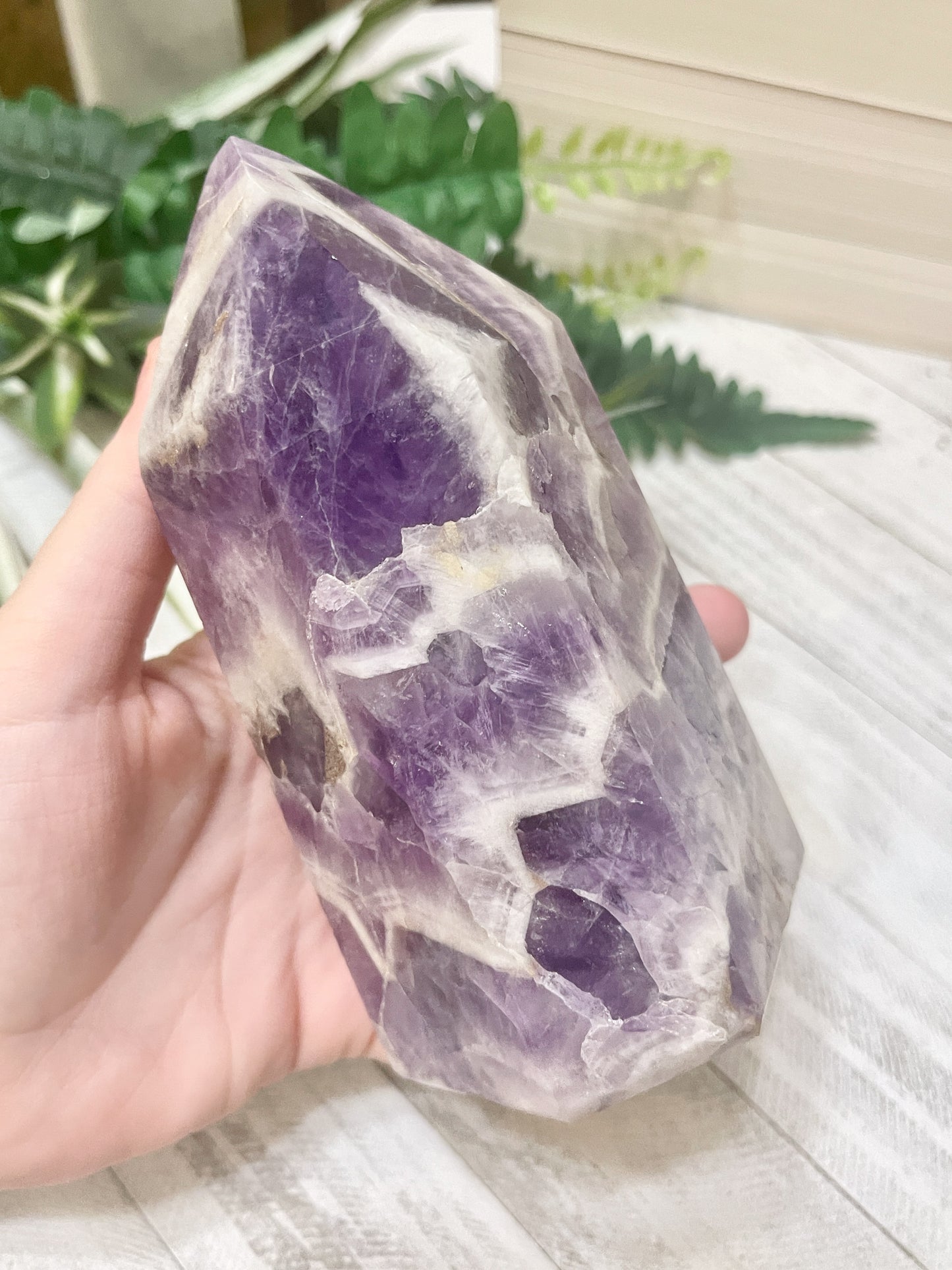 LG chevron amethyst tower
