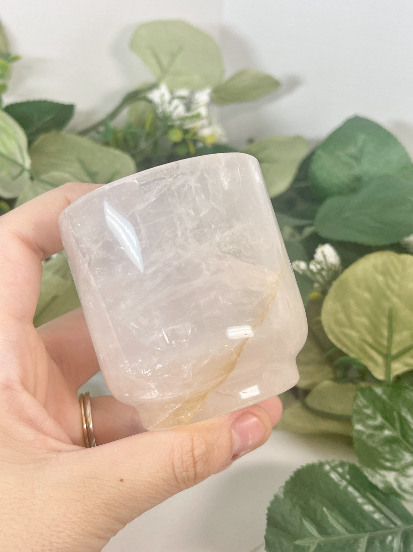 rose quartz tea cups