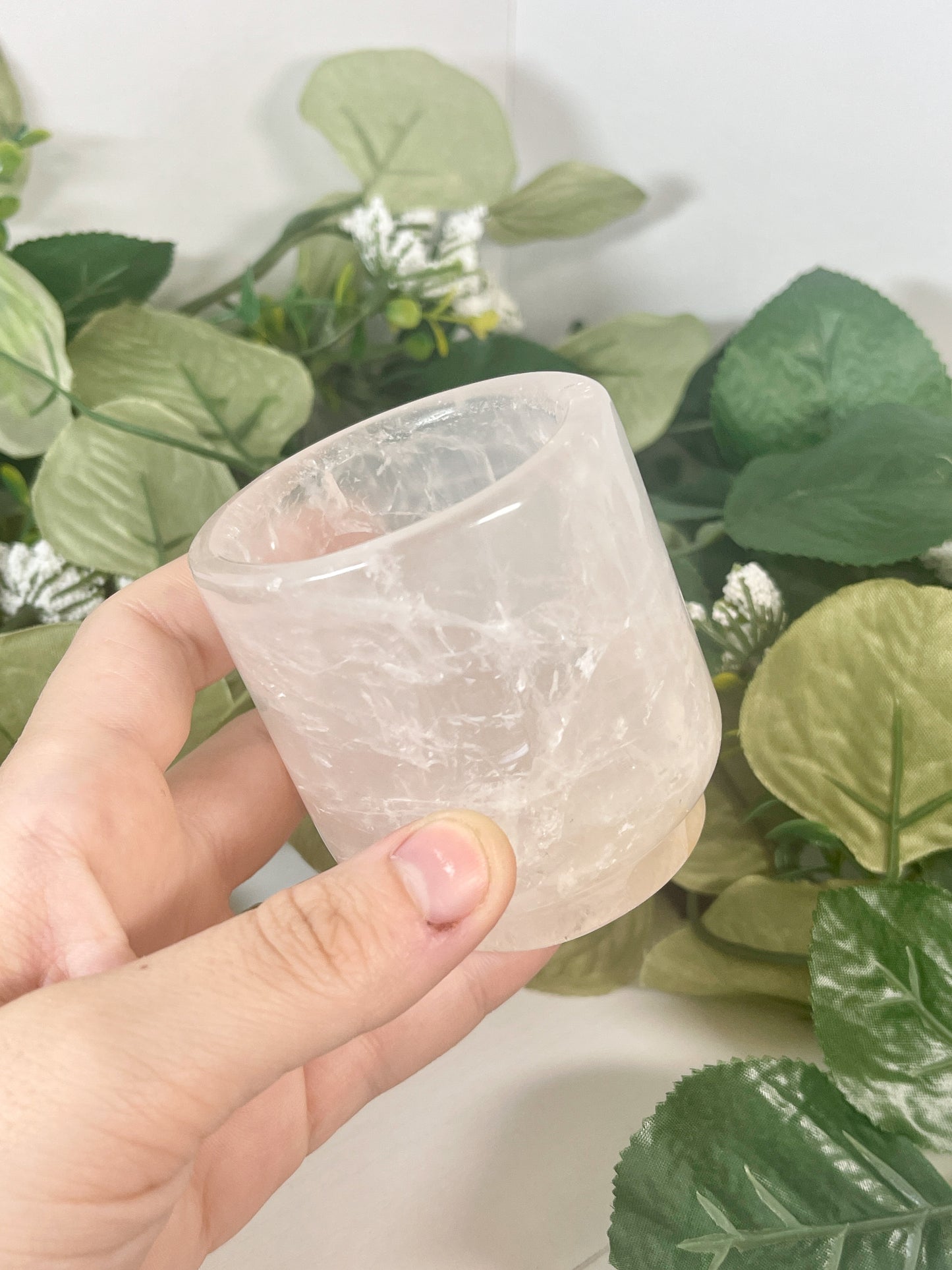 rose quartz tea cups