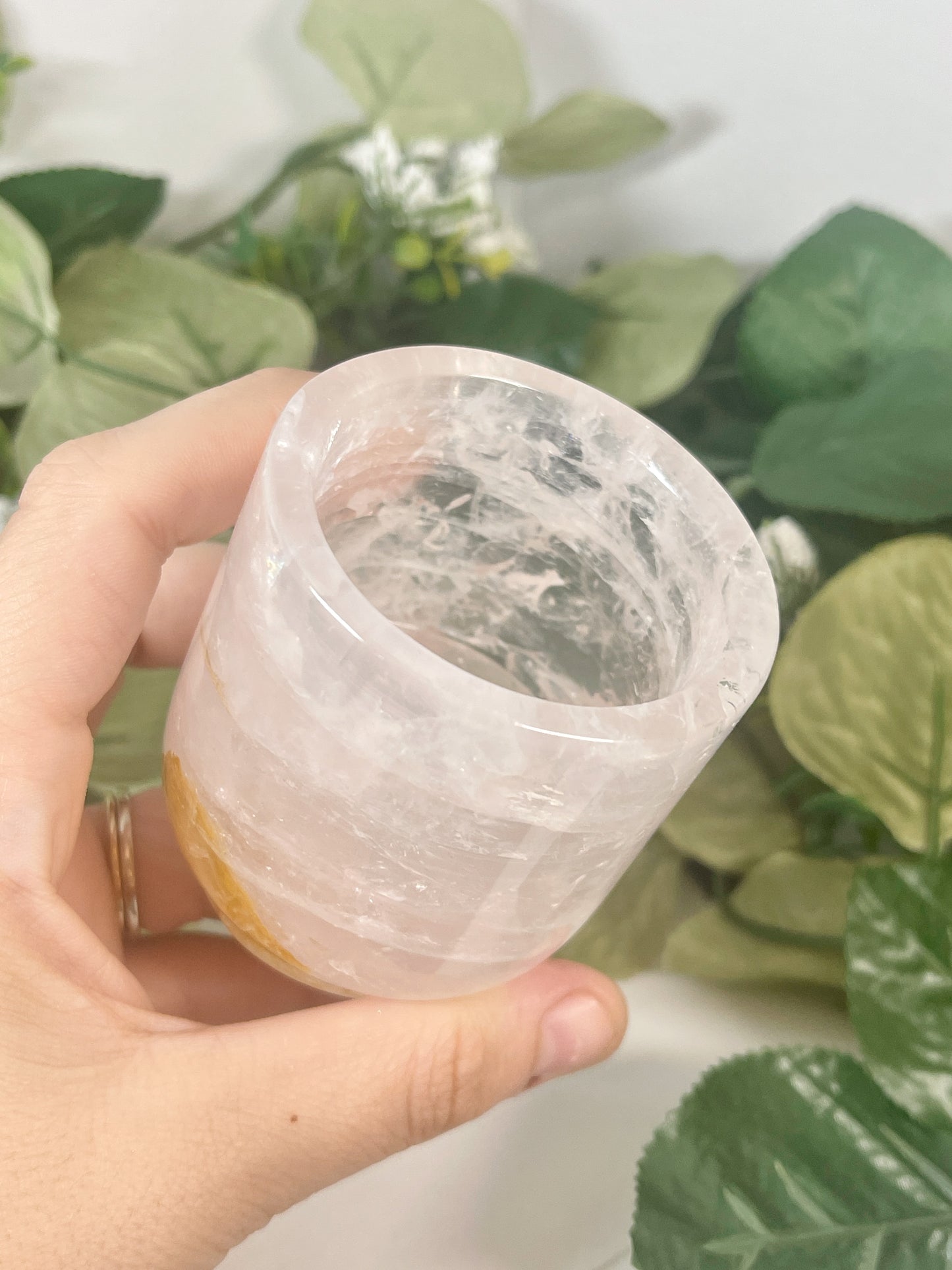 rose quartz tea cups