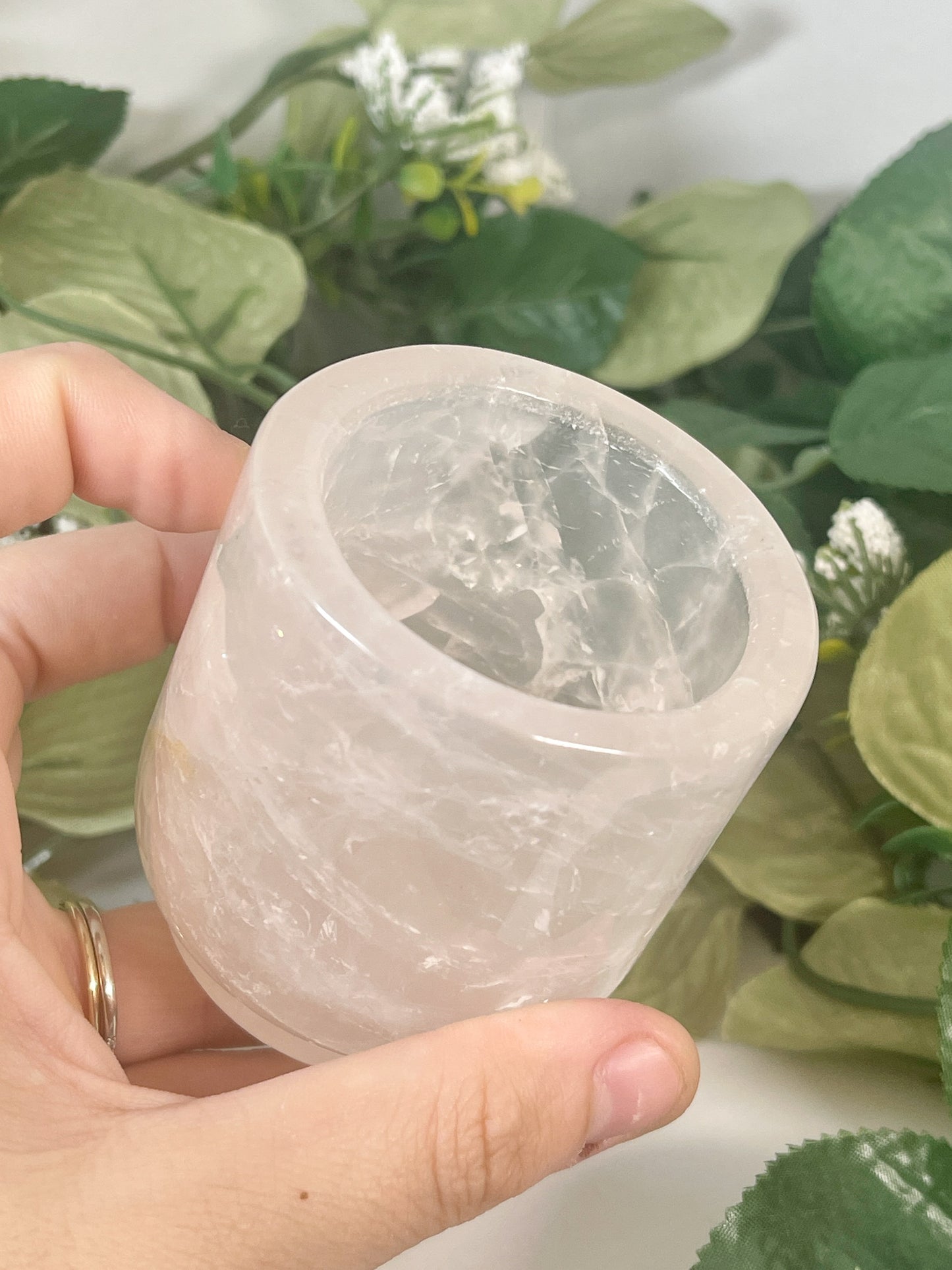rose quartz tea cups