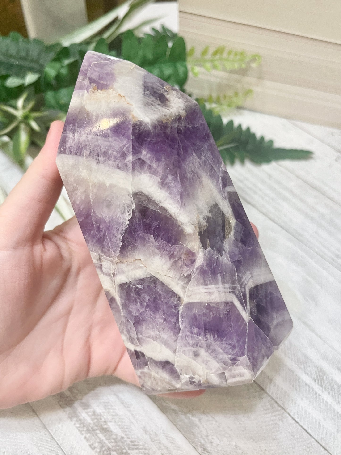 LG chevron amethyst tower
