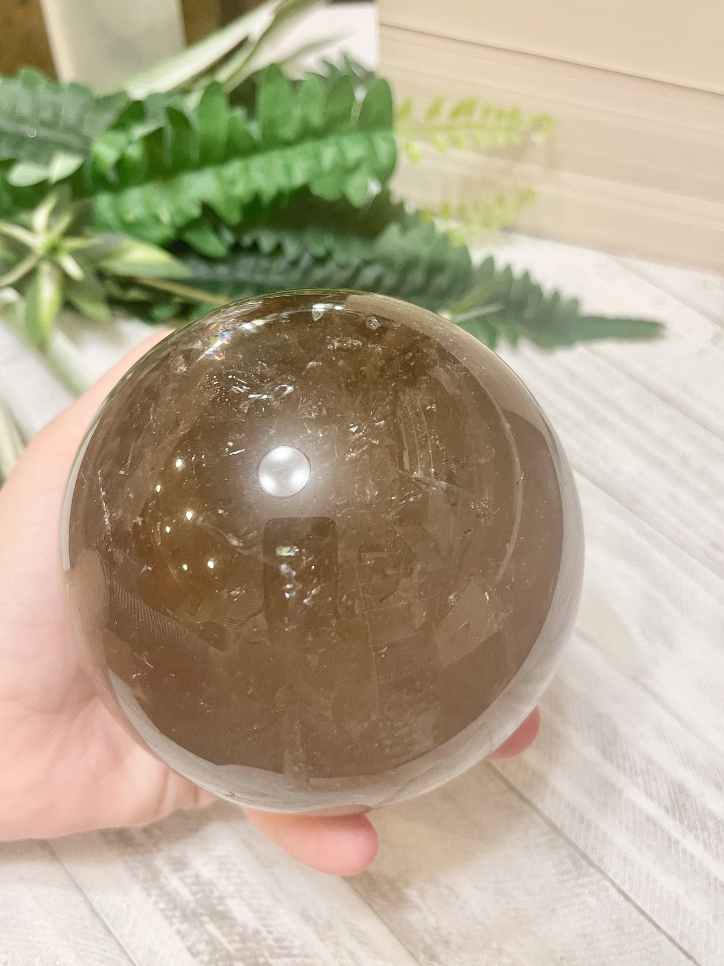 LG smoky quartz sphere