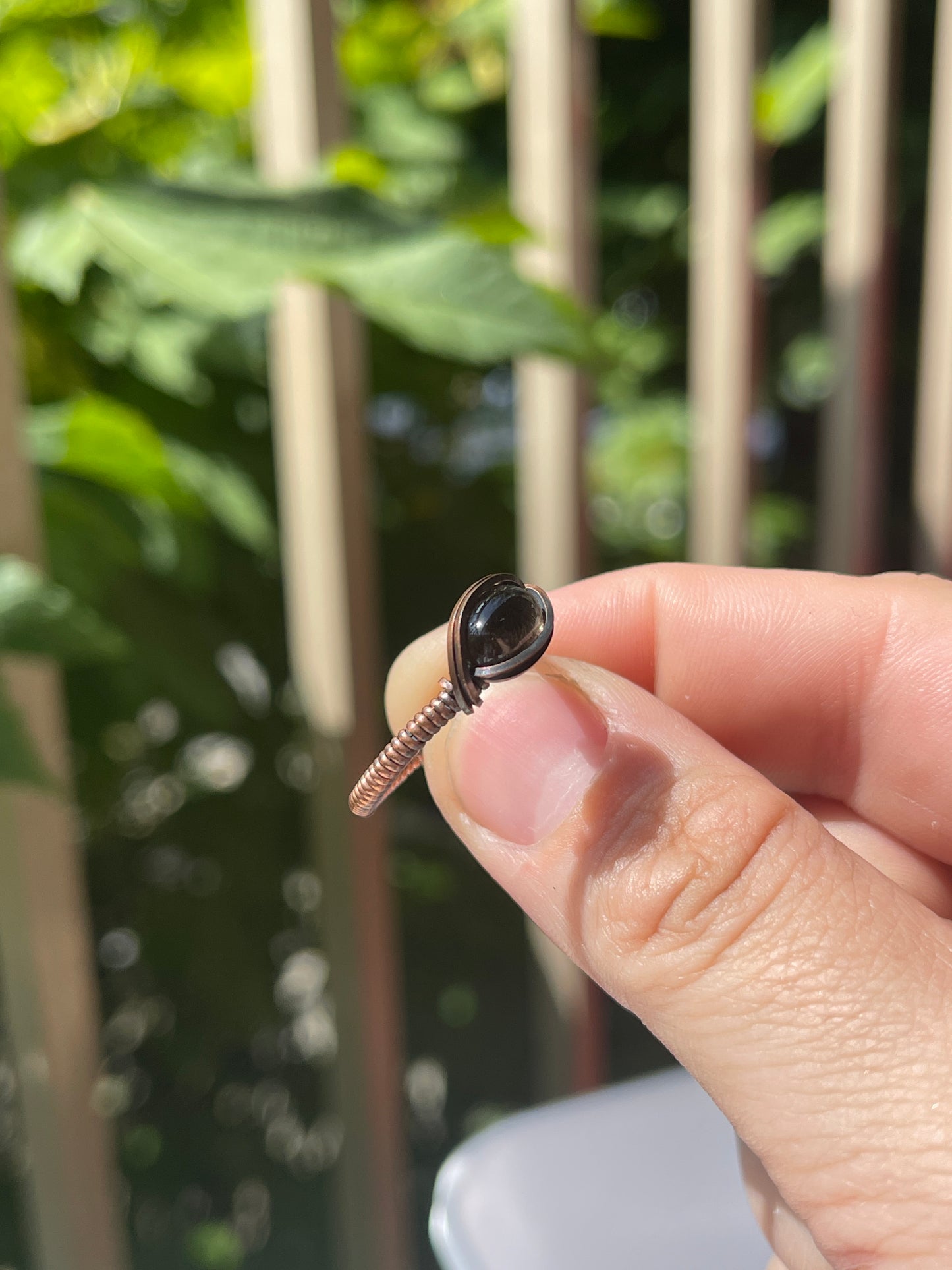 smoky quartz ring