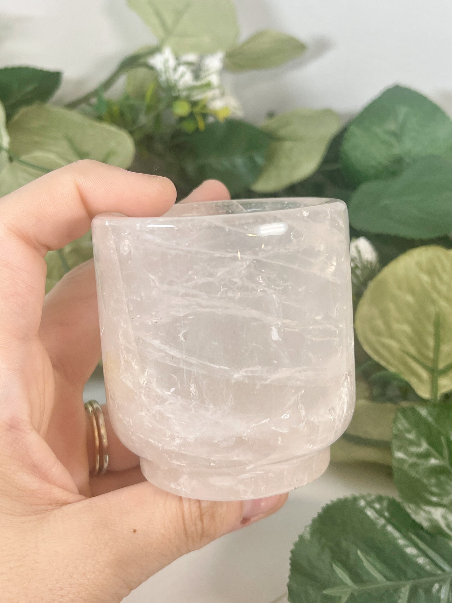 rose quartz tea cups