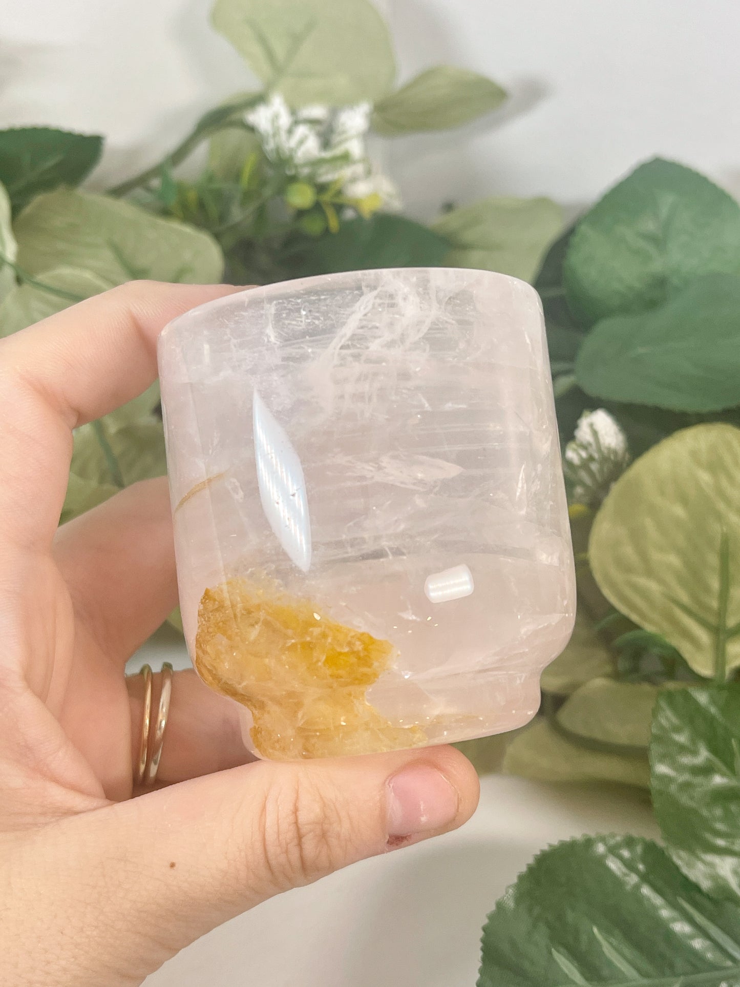 rose quartz tea cups