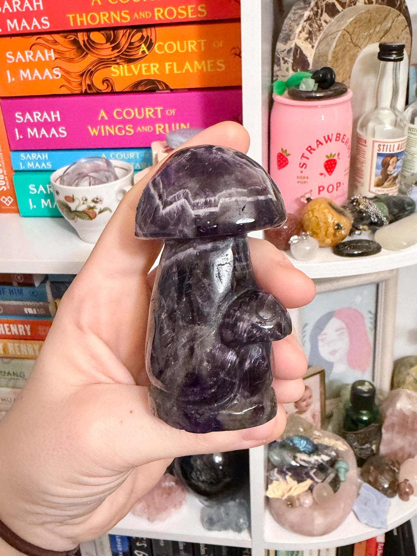 dark purple amethyst mushroom cluster