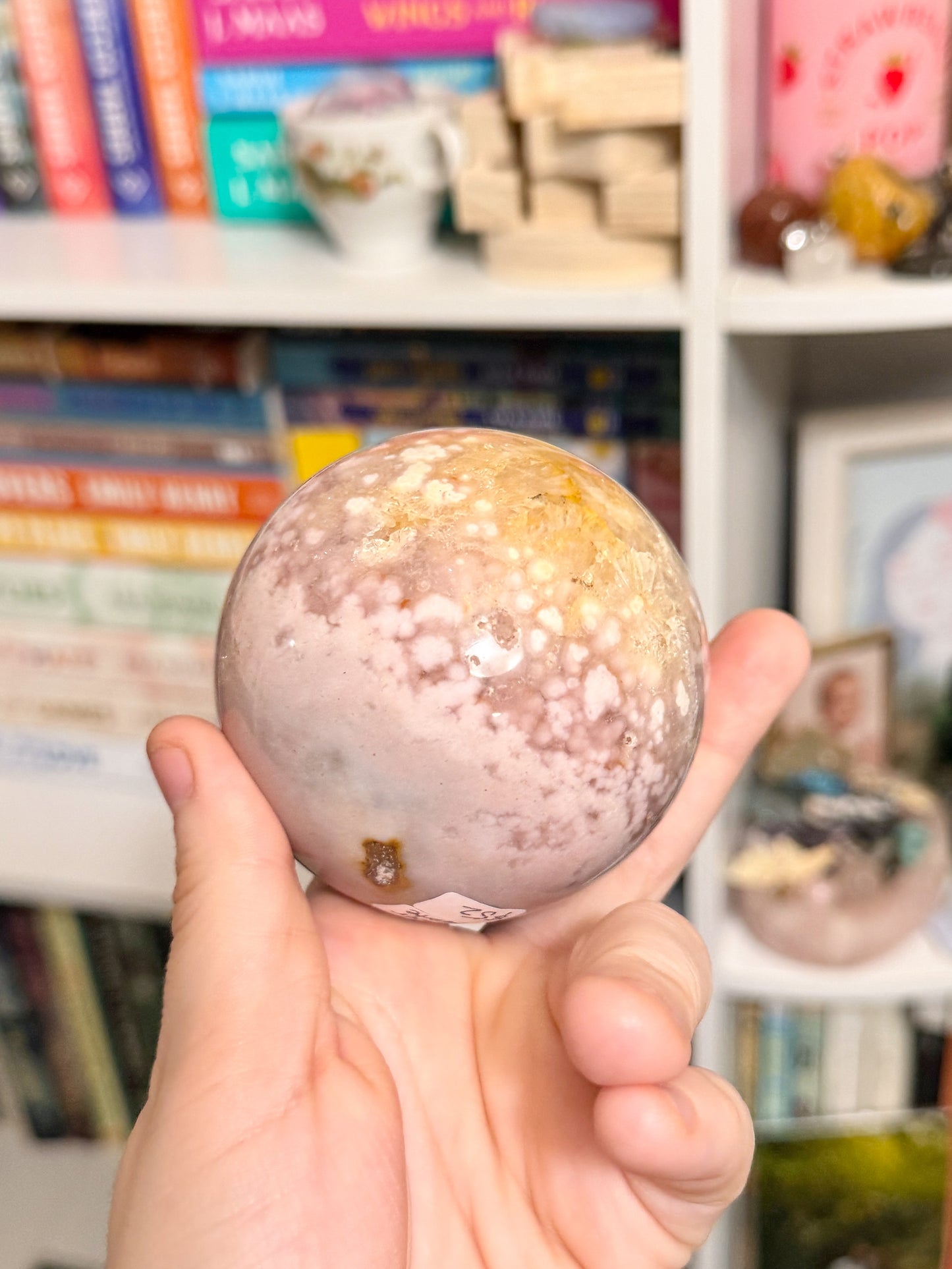 LG flower agate sphere