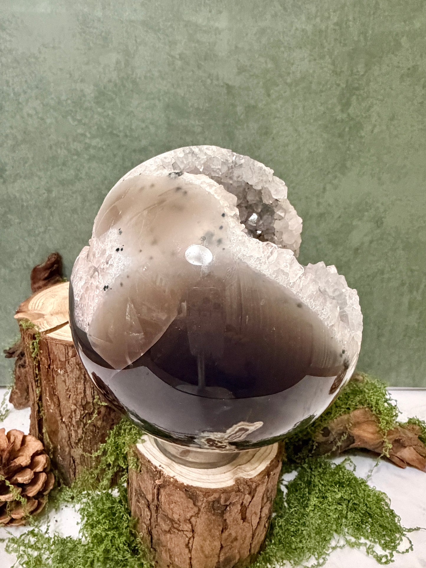 LG druzy agate sphere