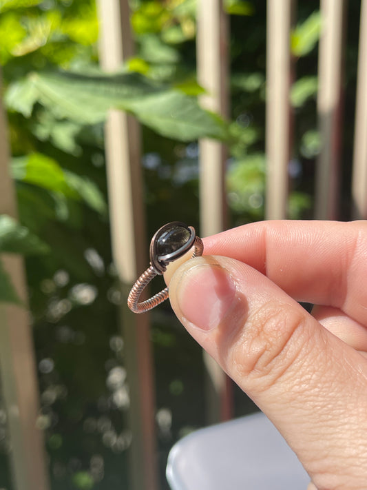 smoky quartz ring