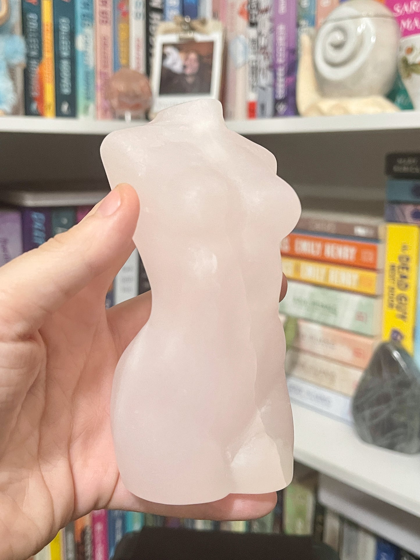 pink calcite goddess