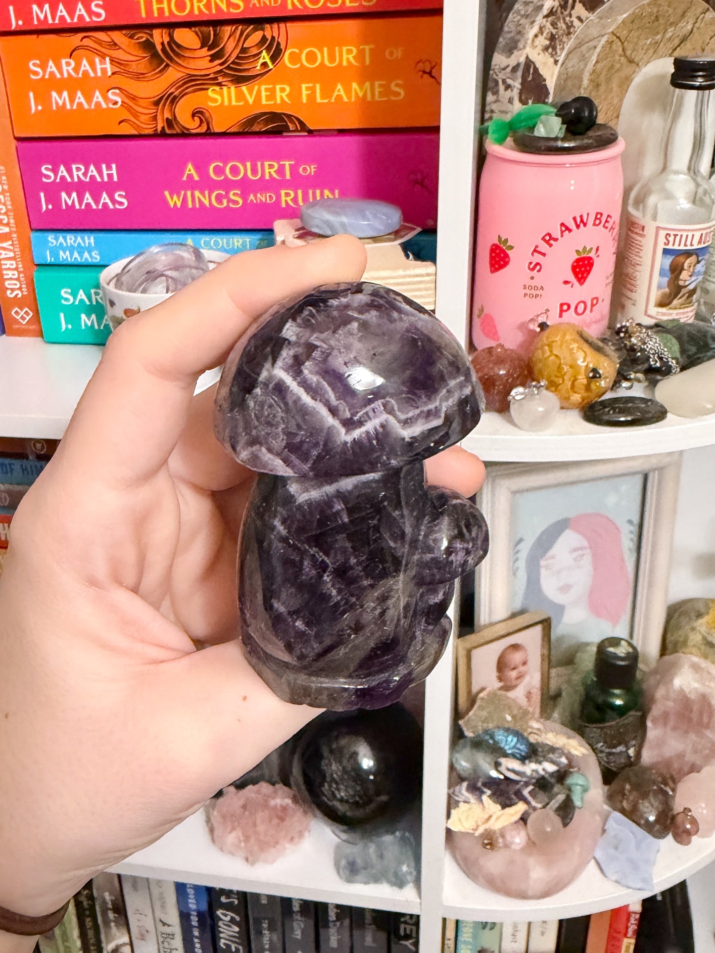 dark purple amethyst mushroom cluster