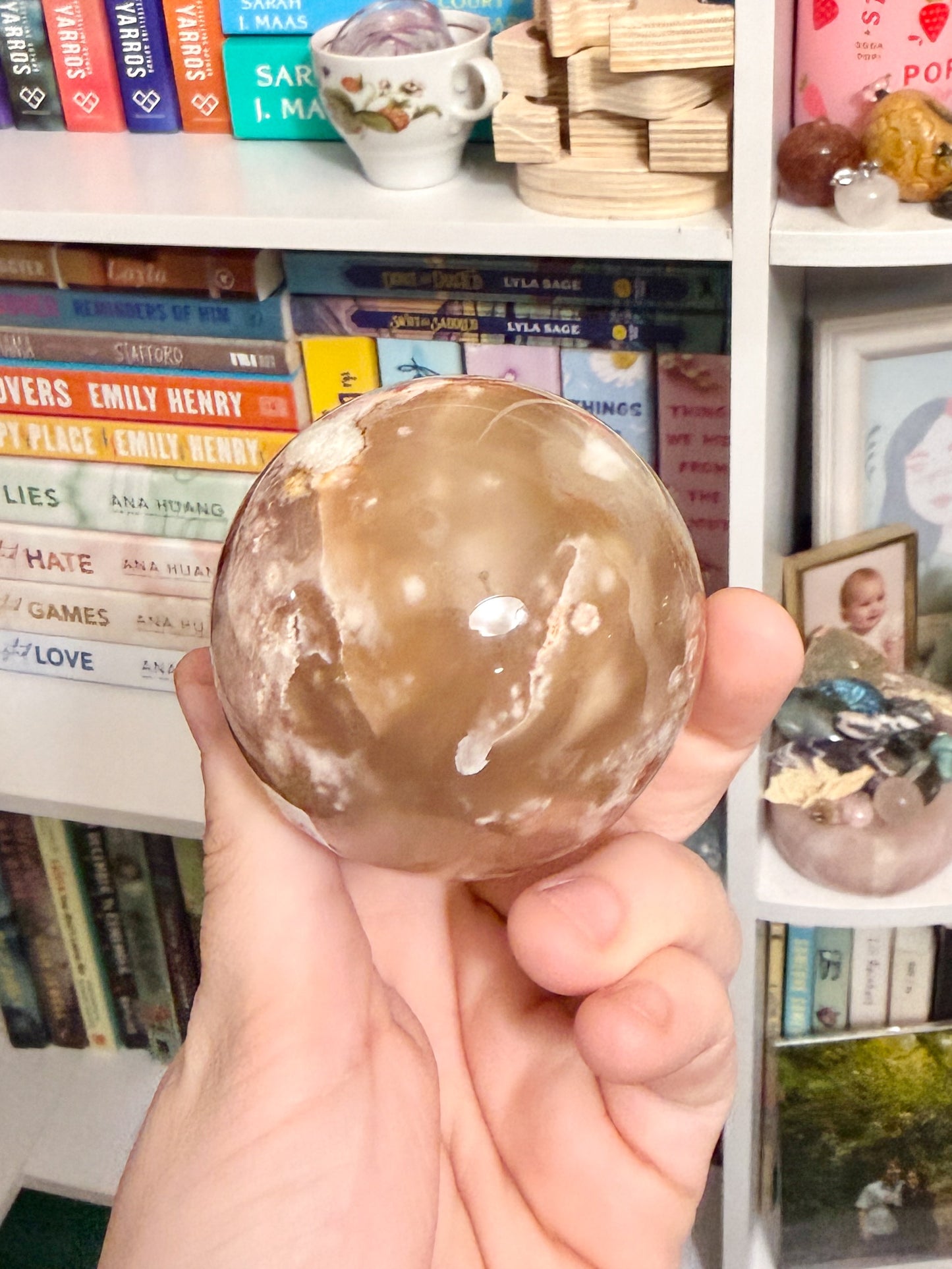 MD flower agate sphere