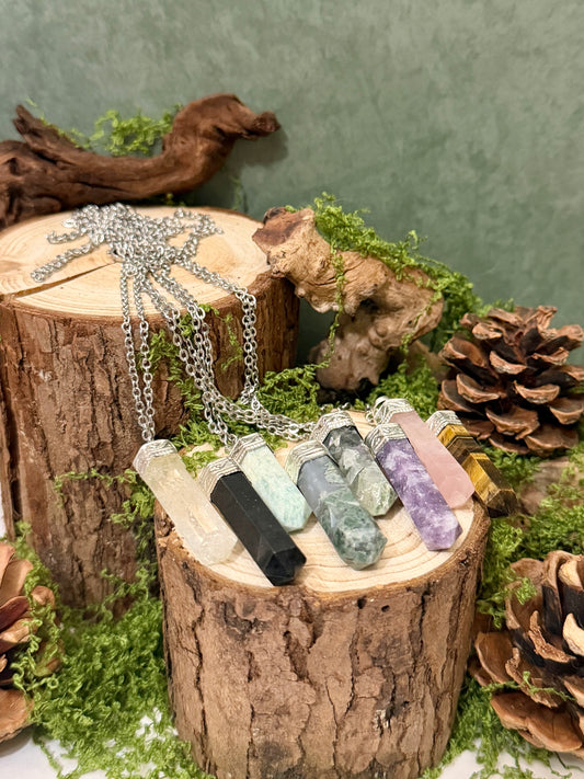 crystal point pendants