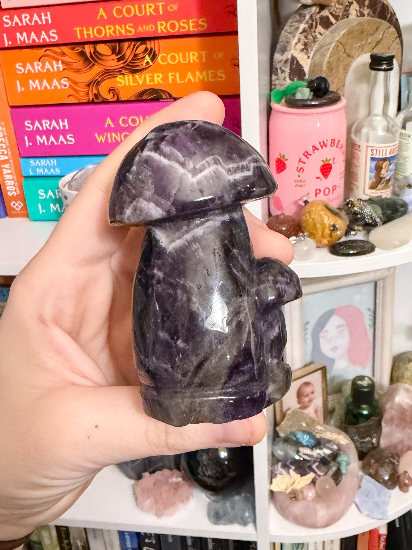 dark purple amethyst mushroom cluster