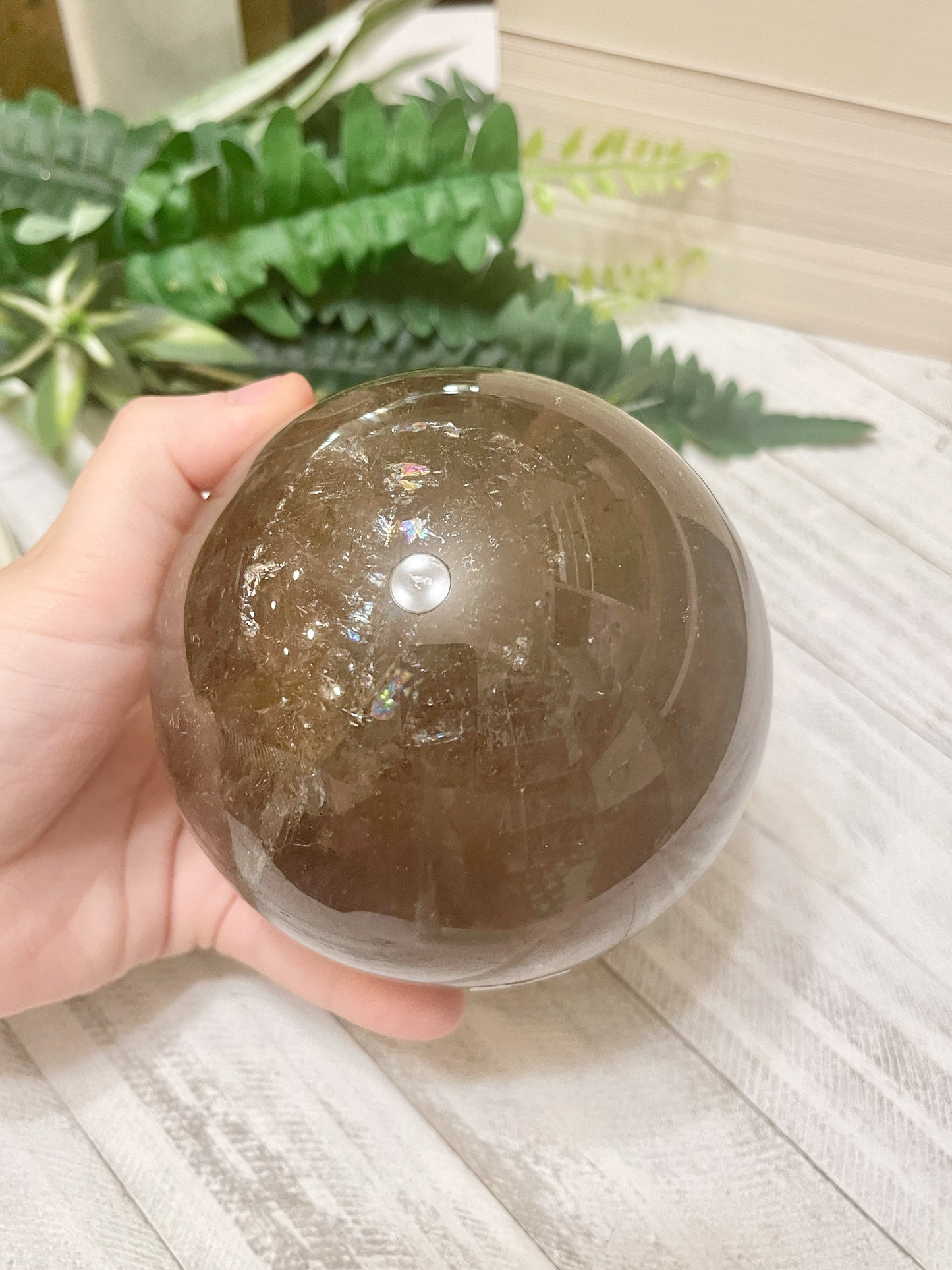 LG smoky quartz sphere
