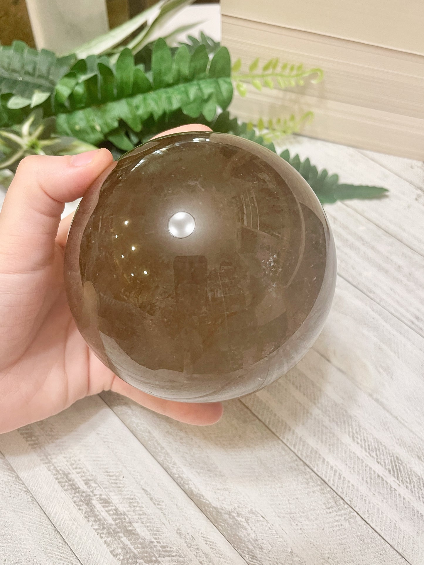 LG smoky quartz sphere