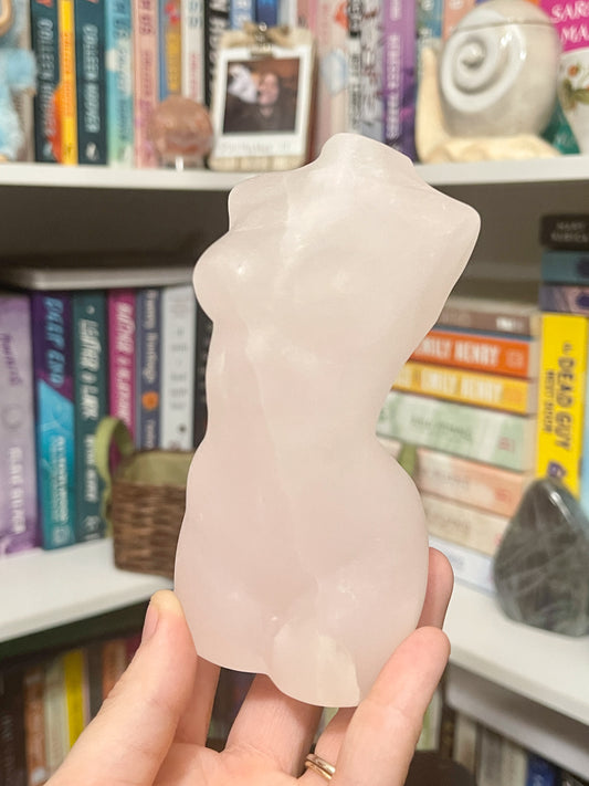 pink calcite goddess