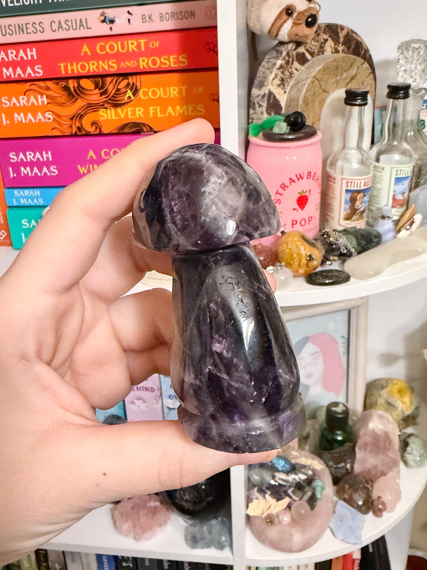 dark purple amethyst mushroom cluster